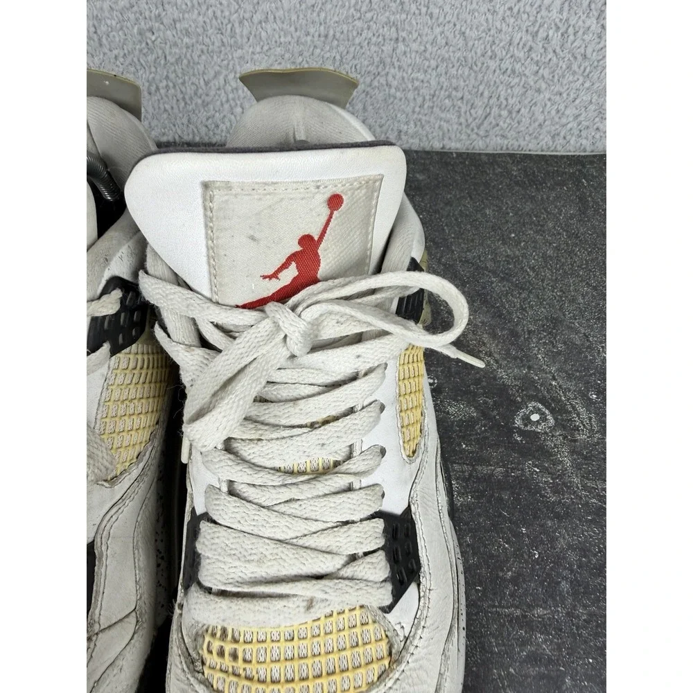Jordan Air Jordan 4 Retro OG White Cement Mid Top Lace Up 2016 840606-192 Sz 9.5